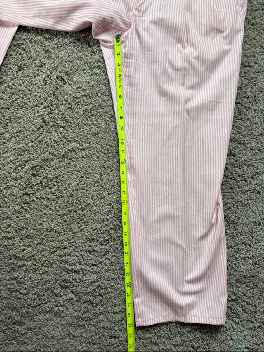 Pescarolo pleated seersucker trousers in pink and white